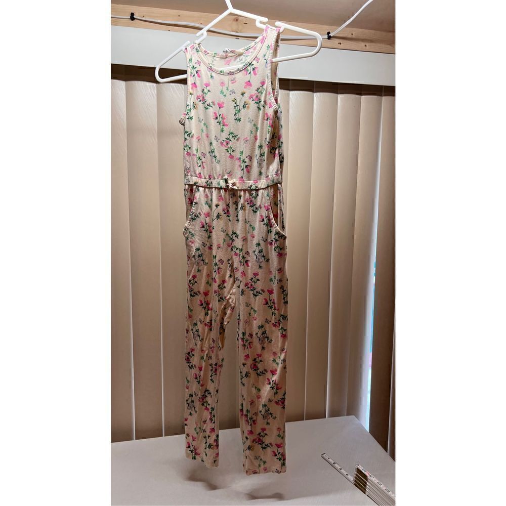 H&M FLORAL JUMP SUIT GIRLS SIZE 6Y